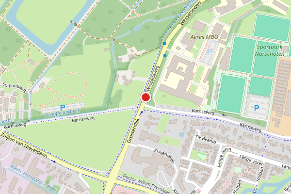 Brandweer-melding op Wesselseweg, Barneveld op 28 juni, kaart-overzicht