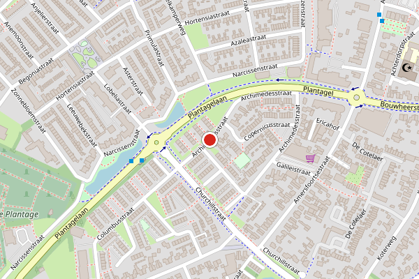 Brandweer-melding op Archimedesstraat, Barneveld op 28 juni, kaart-overzicht
