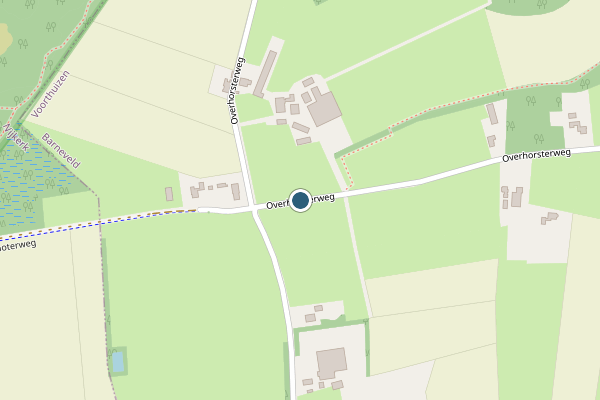Politie-melding op Overhorsterweg, Voorthuizen op 7 mei, kaart-overzicht