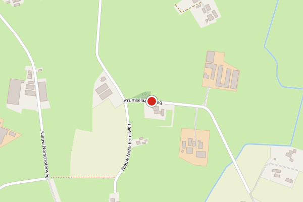 Brandweer-melding op Krumselaarseweg, Barneveld op 1 juli, kaart-overzicht