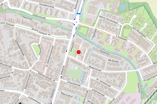 Brandweer-melding op Sparreboomstraat, Nijkerk op 1 juli, kaart-overzicht
