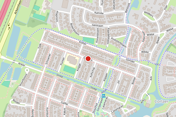 Brandweer-melding op Galjoen, Nijkerk op 11 juli, kaart-overzicht