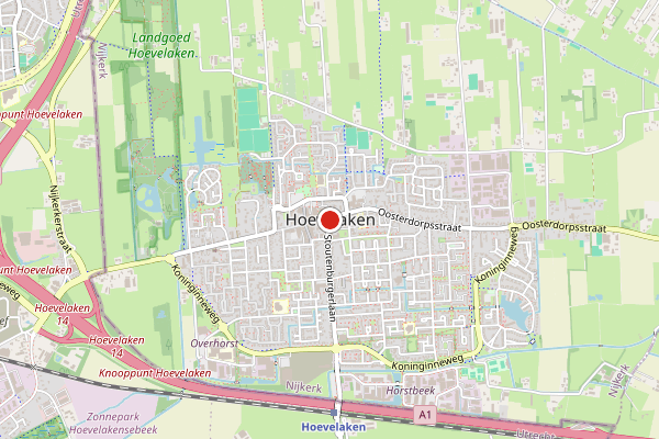 Brandweer-melding op afval Zuiderinslag, Hoevelaken op 28 april, kaart-overzicht
