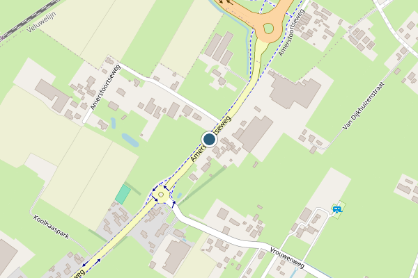 Politie-melding op Amersfoortseweg, Nijkerkerveen op 4 april, kaart-overzicht