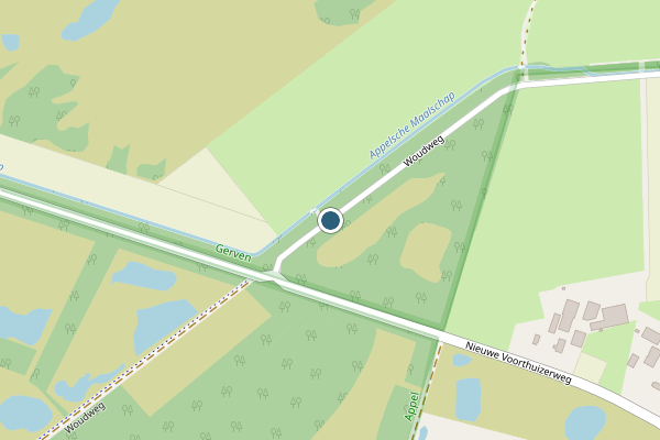 Politie-melding op Woudweg, Nijkerk op 18 juli, kaart-overzicht