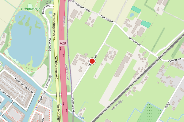 Brandweer-melding op Domstraat, Nijkerkerveen op 10 mei, kaart-overzicht