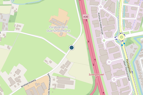 Politie-melding op Briellaerdseweg, Barneveld op 25 juli, kaart-overzicht
