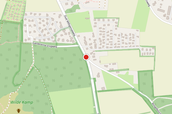 Brandweer-melding op Oud Milligenseweg, Garderen op 12 juli, kaart-overzicht