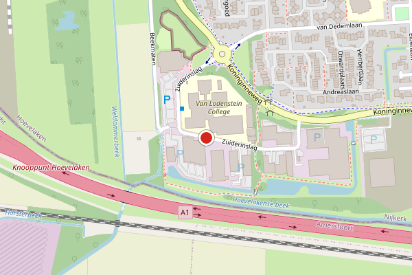 Brandweer-melding op Zuiderinslag, Hoevelaken op 1 juli, kaart-overzicht