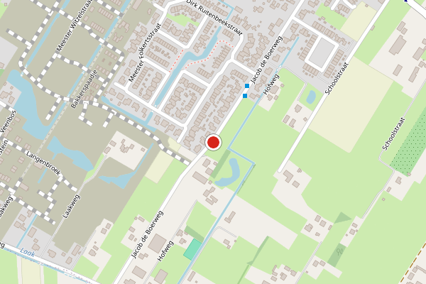 Brandweer-melding op Jacob de Boerweg, Nijkerkerveen op 3 juli, kaart-overzicht