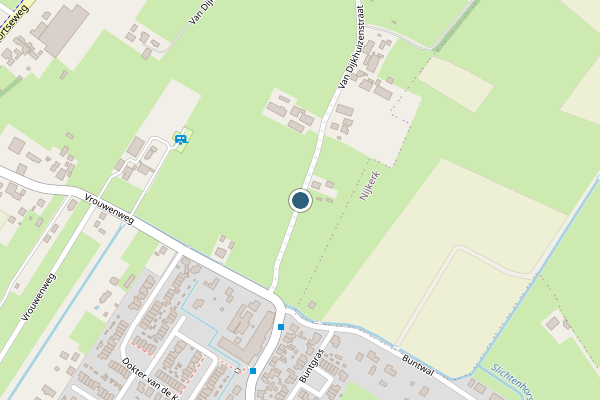 Politie-melding op Van Dijkhuizenstraat, Nijkerkerveen op 18 juni, kaart-overzicht