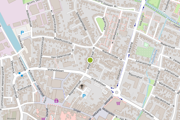 Ambulance-melding op Bagijnenstraat, Nijkerk op 13 mei, kaart-overzicht