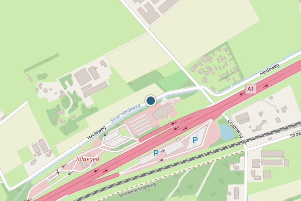 Politie-melding op Heideweg, Stroe op 29 juli, kaart-overzicht