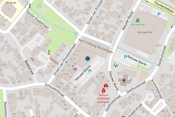 Politie-melding op Nieuwe Markt, Barneveld op 31 juli, kaart-overzicht