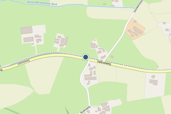 Politie-melding op Valkseweg, Barneveld op 1 augustus, kaart-overzicht