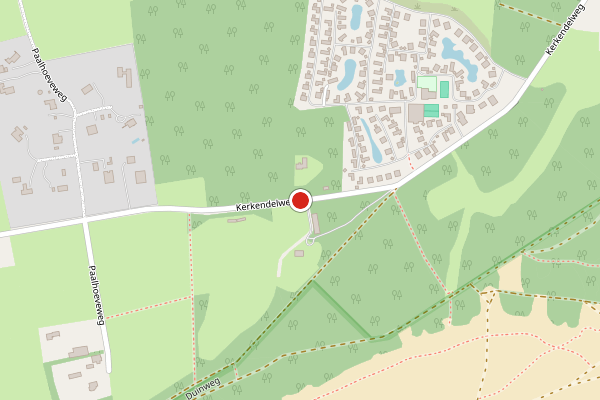Brandweer-melding op Kerkendelweg, Kootwijk op 2 augustus, kaart-overzicht