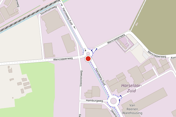 Brandweer-melding op Wencopperweg, Barneveld op 2 augustus, kaart-overzicht