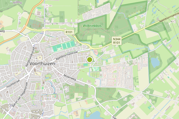 Ambulance-melding op Voorthuizen op 2 augustus, kaart-overzicht