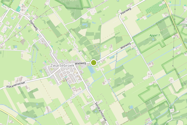 Ambulance-melding op Zwartebroek op 4 augustus, kaart-overzicht