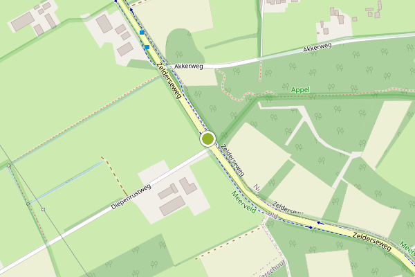 Ambulance-melding op Zelderseweg, Zwartebroek op 5 augustus, kaart-overzicht