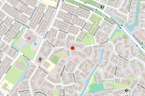 Brandweer-melding op Wulpenhof, Nijkerk op 20 mei, kaart-overzicht