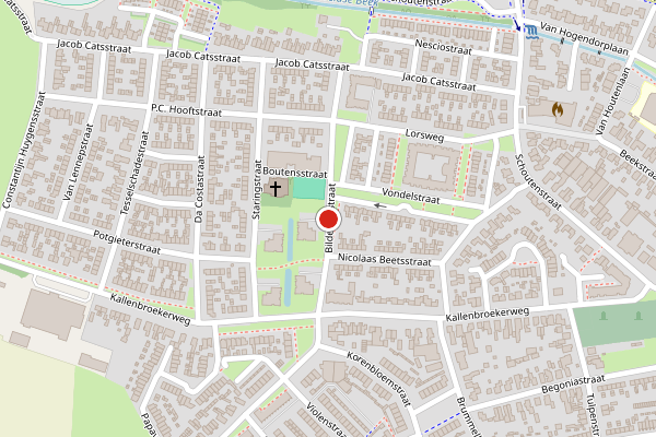 Brandweer-melding op Bilderdijkstraat, Barneveld op 21 mei, kaart-overzicht