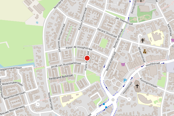 Brandweer-melding op Frans Halsstraat, Voorthuizen op 23 mei, kaart-overzicht
