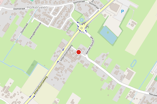 Brandweer-melding op Nieuwe Kerkstraat, Nijkerkerveen op 28 mei, kaart-overzicht