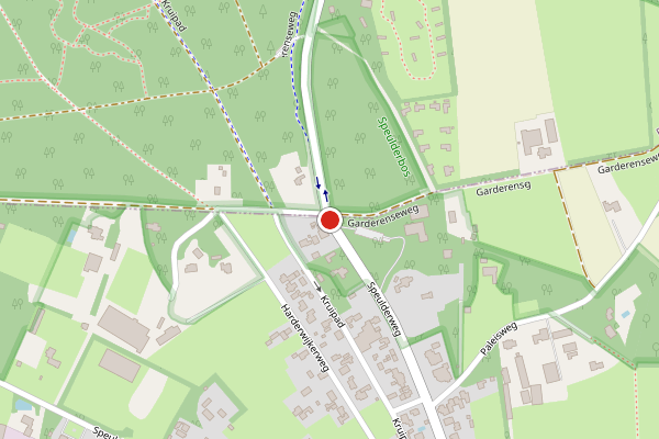 Brandweer-melding op Speulderweg, Garderen op 12 juni, kaart-overzicht
