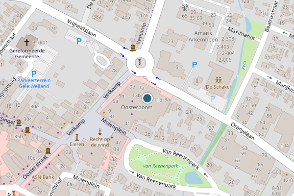 Politie-melding op Molenplein, Nijkerk op 12 juni, kaart-overzicht