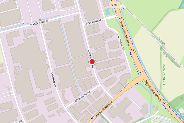 Brandweer-melding op Gezellenstraat, Nijkerk op 14 juni, kaart-overzicht