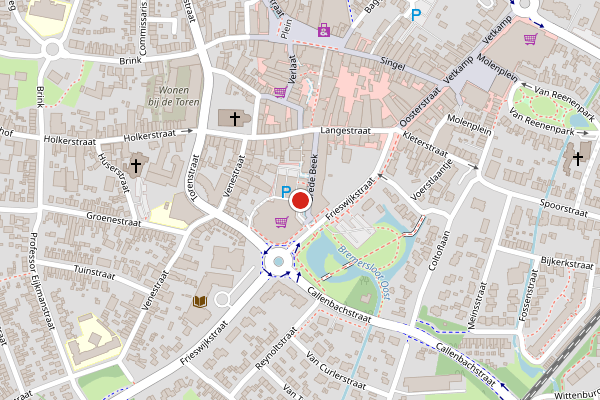 Brandweer-melding op Wheemplein, Nijkerk op 14 juni, kaart-overzicht