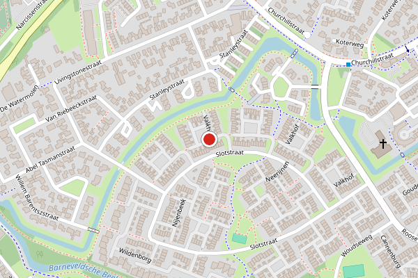 Brandweer-melding op Valkhof, Barneveld op 17 juni, kaart-overzicht