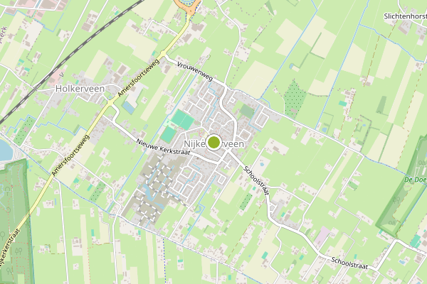 Ambulance-melding op Nijkerkerveen op 18 juni, kaart-overzicht