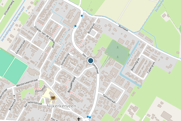 Politie-melding op Van Dijkhuizenstraat, Nijkerkerveen op 18 juni, kaart-overzicht