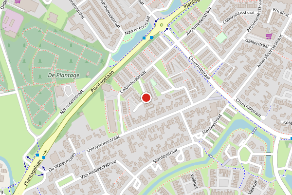 Brandweer-melding op Columbusstraat, Barneveld op 19 juni, kaart-overzicht