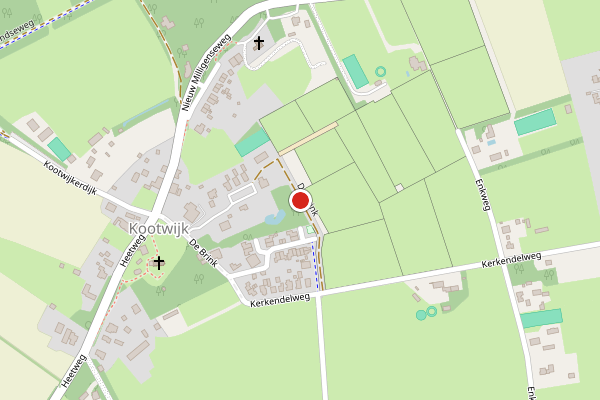 Brandweer-melding op De Brink, Kootwijk op 23 juni, kaart-overzicht