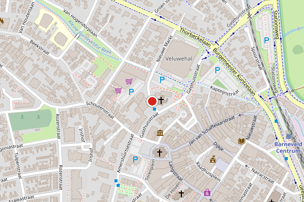 Brandweer-melding op Nieuwe Markt, Barneveld op 6 mei, kaart-overzicht
