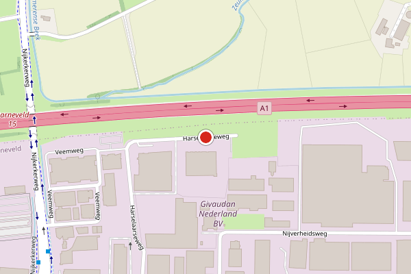 Brandweer-melding op Harselaarseweg, Barneveld op 6 mei, kaart-overzicht