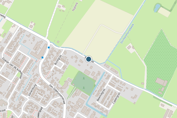 Politie-melding op Buntwal, Nijkerkerveen op 5 mei, kaart-overzicht