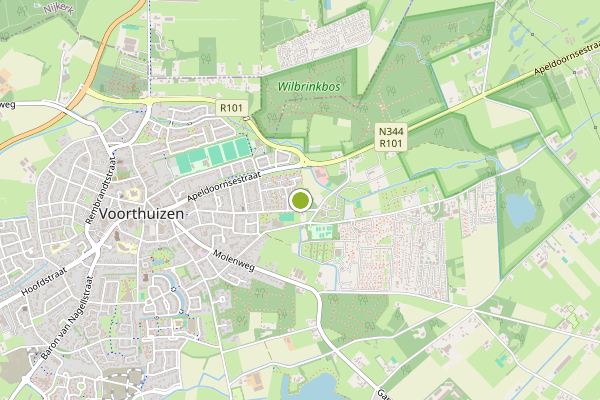 Ambulance-melding op Voorthuizen op 1 mei, kaart-overzicht