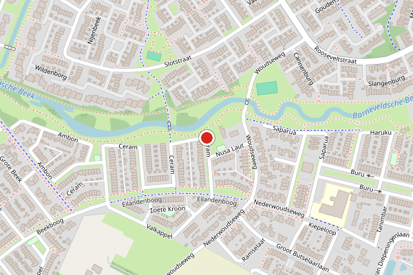 Brandweer-melding op Ceram, Barneveld op 27 juni, kaart-overzicht
